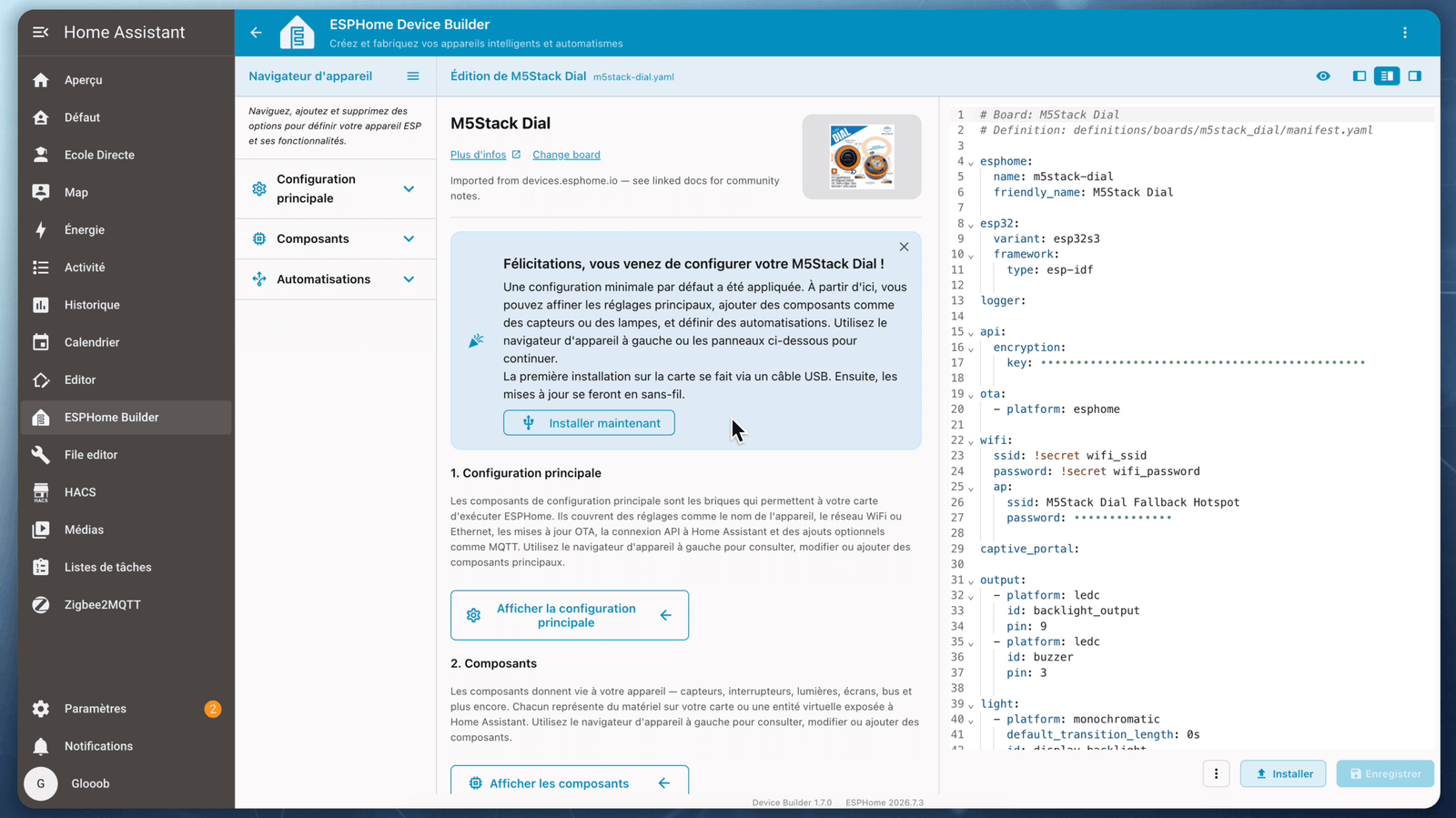 Editeur YAML ESPHome