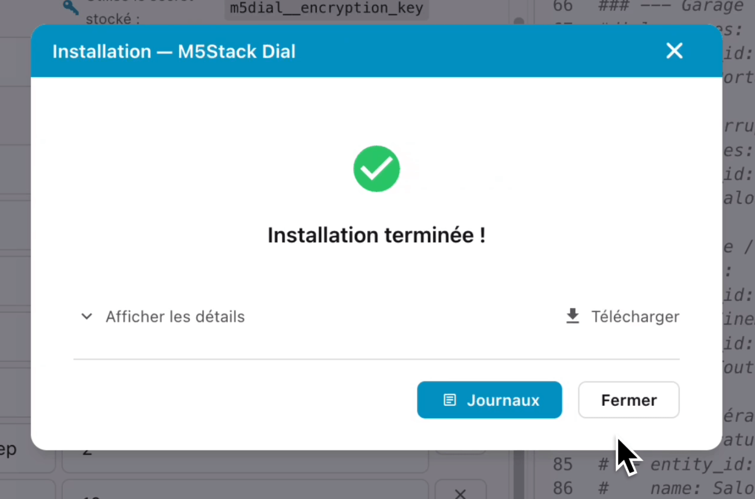 installation terminée