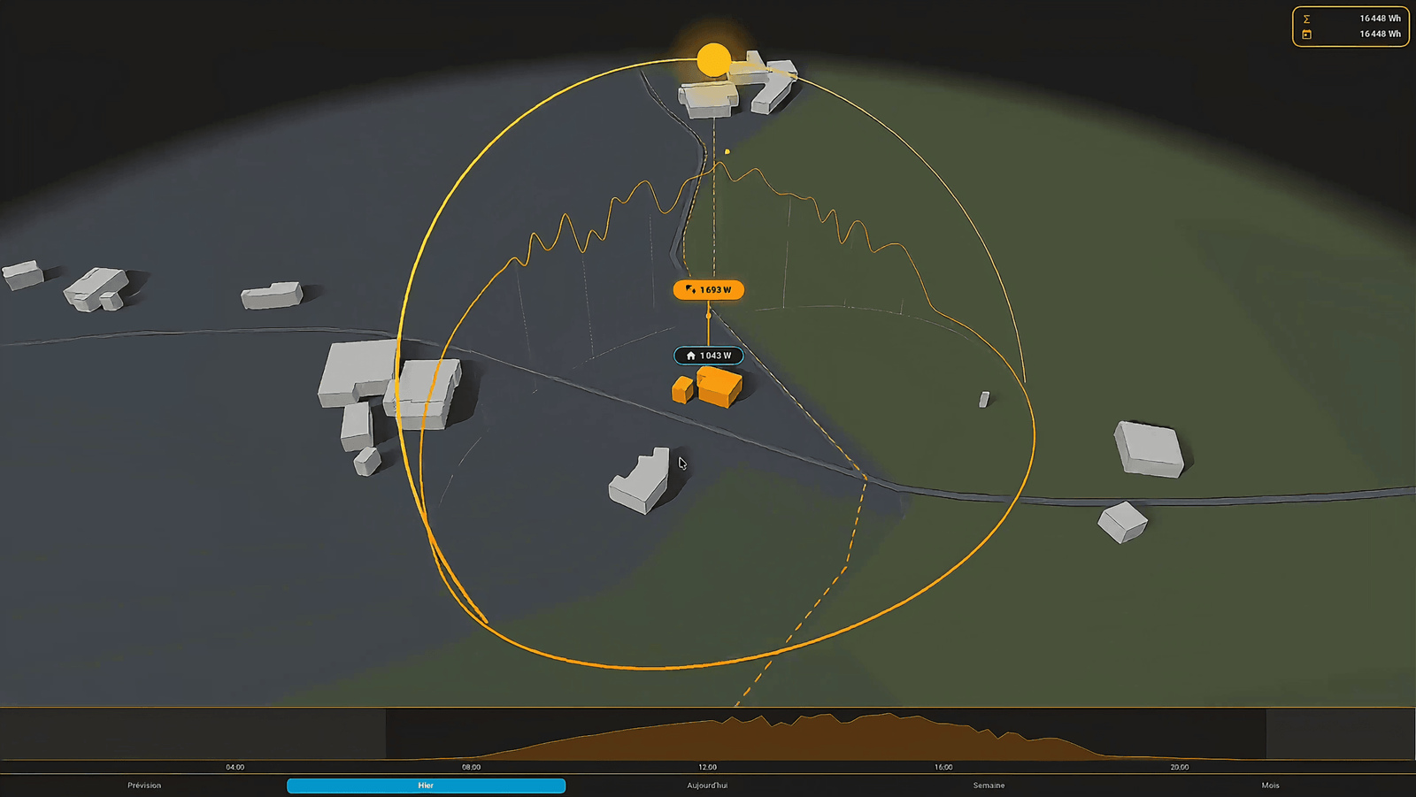 Vue d'ensemble de la carte Helios en 2.5D