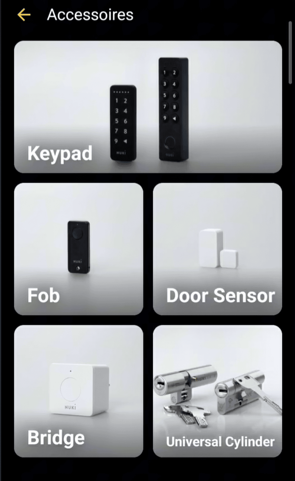 Configuration du Keypad 2 NFC dans l'application Nuki